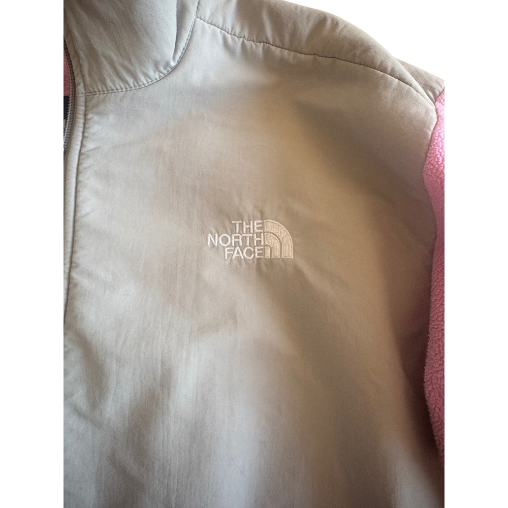 The North Face Fleece Jacket Pink Gray Youth XL Full Zip Outdoor - Picture 3 of 5